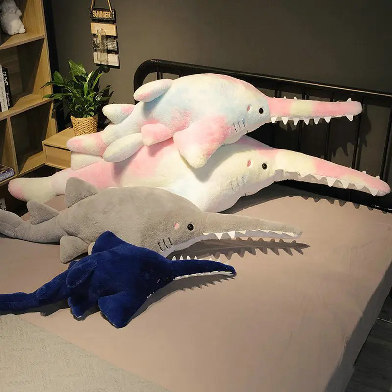 

140 см креативная Пилообразная Акула плюшевая игрушка мягкая набивная мультяшная Рыба с длинным ртом кукла кровать подушка для сна диванная подушка подарок на день рождения