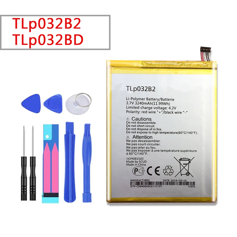 3240 мАч TLp032B2 TLp032BD литий-полимерный аккумулятор для ALCATEL Onetouch Pop 7 P310A P310 P310A Pixi 7 9006 Вт Аккумулятор для планшета - Цвет: TLp032B2 TLp032BD