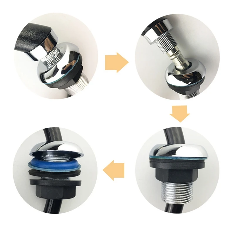  Universal 1/2 Inch Width Faucet Tube Plumbing Pipe Shampoo Bed Faucet ShowerHigh Density No LeakBla