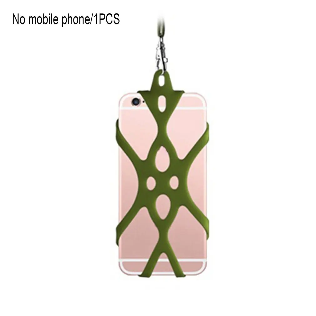Телефонный ремешок-держатель Чехол чехол Универсальный силиконовый шейный ремешок для сотового телефона ожерелье слинг для смартфона - Цвет: Army Green