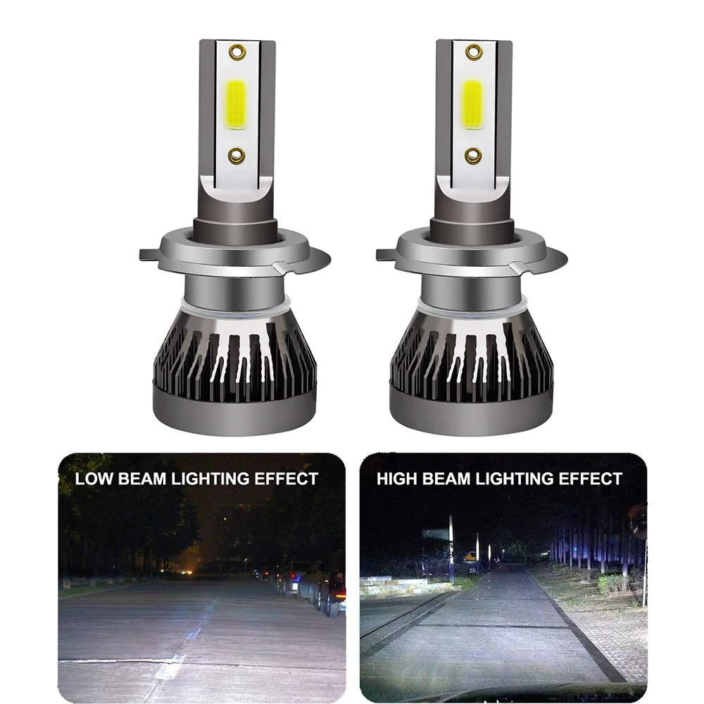 Автомобильная светодиодная лампа H7 H8 H4 LED H11 Ice Lamp Mini1 9005 HB3 s 6000 лм 36 Вт к 9 В