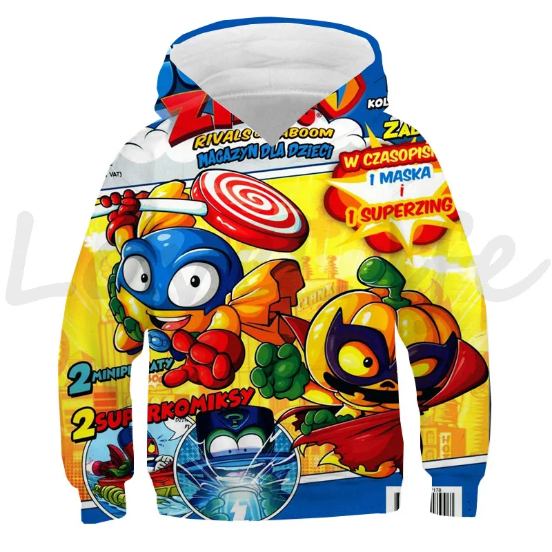 Super Zings Hoodie Kids Cute 3D Cartoon Sweatshirt Boy Girl Superzings Pullover New Children Harajuku Autumn Winter Tops 19