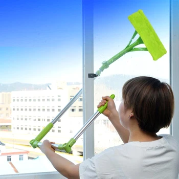 

Household Window Cleaner Mop Double-Sided Telescopic Foldable Handle Cleaning Brushes Glass Sponge Mop Windows Dust Brush