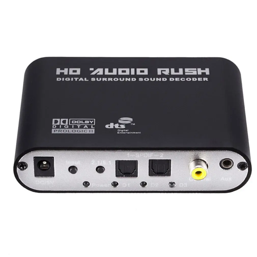 Цифровой 5 1 аудио декодер Dolby Dts/Ac 3 оптический до канальный RCA аналоговый