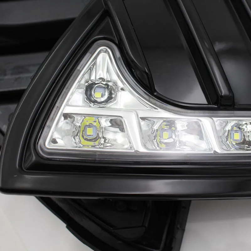 Автомобильный дневной светодиодный светильник drl для ford Focus 3 2012 2013 12 В светодиодный противотуманный светильник DRL Дневной ходовой светильник бампер передняя противотуманная фара