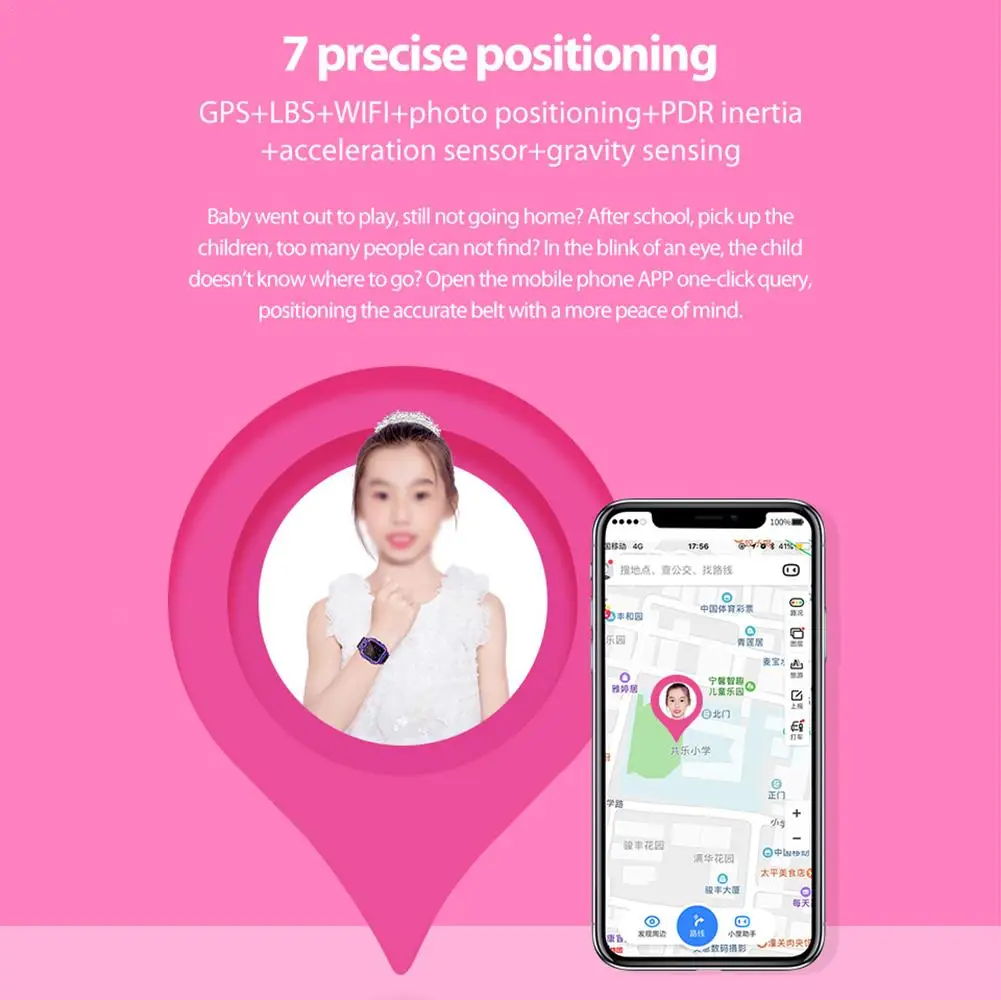 4G Children Smart Watch Waterproof GPS Positioning Wrist Phone Watch Sports Fitness Tracker Children Watches Kids Gifts