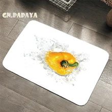 Желтый перец ковры овощи фрукты ванная комната коврики белый Туалет коврики кухня области ковры впитывающие прокладки Передней Двери Коврик
