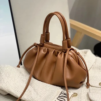 

Clouds Envelope Bag Joker Woman 2019 Autumn Pouch Bag Day Clutch Party Purse Women Big Ruched Pillow Bag Leather Handbag