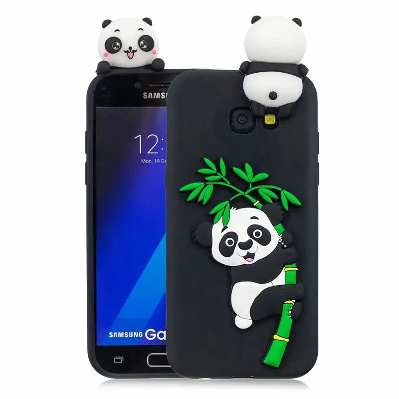 3D силиконовый чехол Kawaii панда Единорог для Samsung Galaxy J7 J5 J3 2016 A7 A3 A5 2017 Funda Etui женщин и
