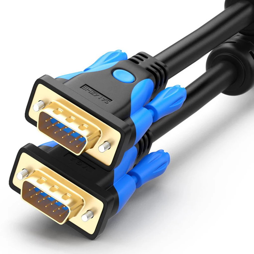 Worallymy от SAMZHE для VGA кабель со штыревыми соединителями на обоих концах для подключения 1080P D-Sub под шнур несколько Экранирование проектор компьютерный монитор TV VGA провод
