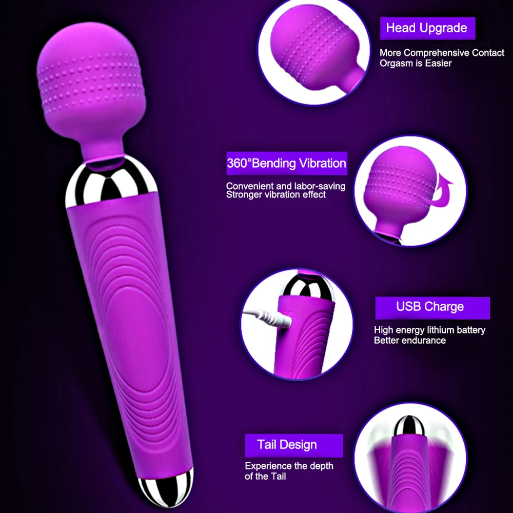 Вибратор G Spot Стимулятор клитора AV волшебная палочка секс игрушки для женщин