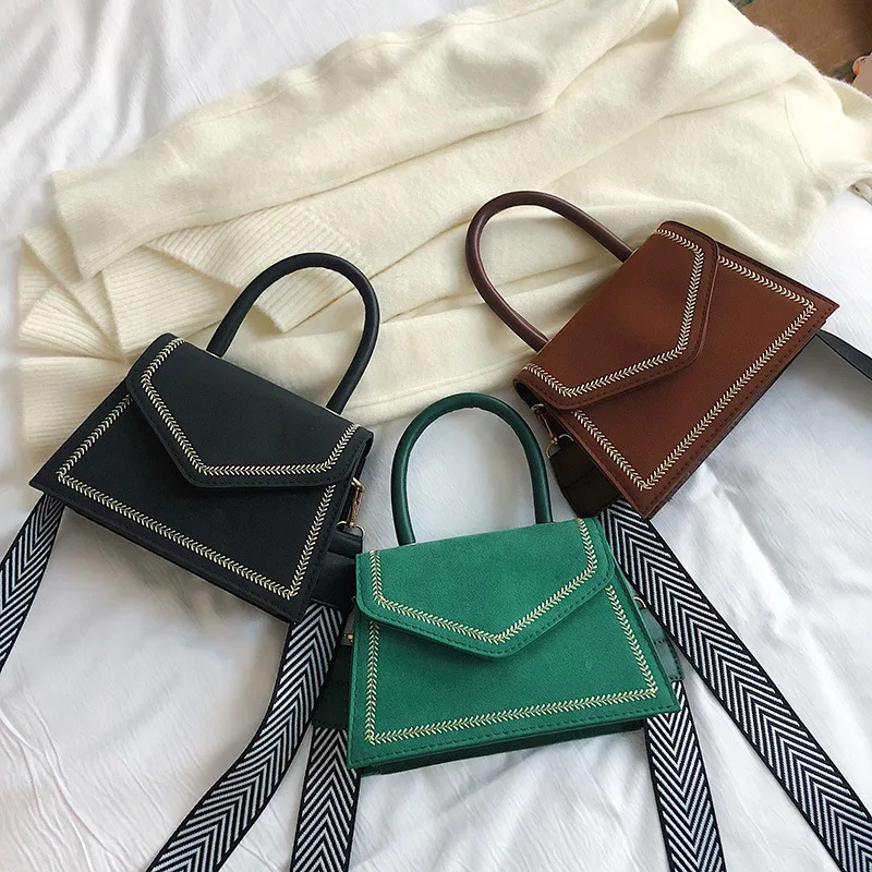 

Dull Polish Bag Women's 2020 New Style Ribbon Portable Shoulder Bag Korean-style Versatile Shoulder Bag Spiraea ti xing bao