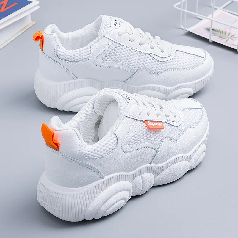 

2019 Summer New Style Mesh Breathable Bear Shoes Korean-style Dad Shoes Sports Footwear Versatile Online Celebrity White Shoes