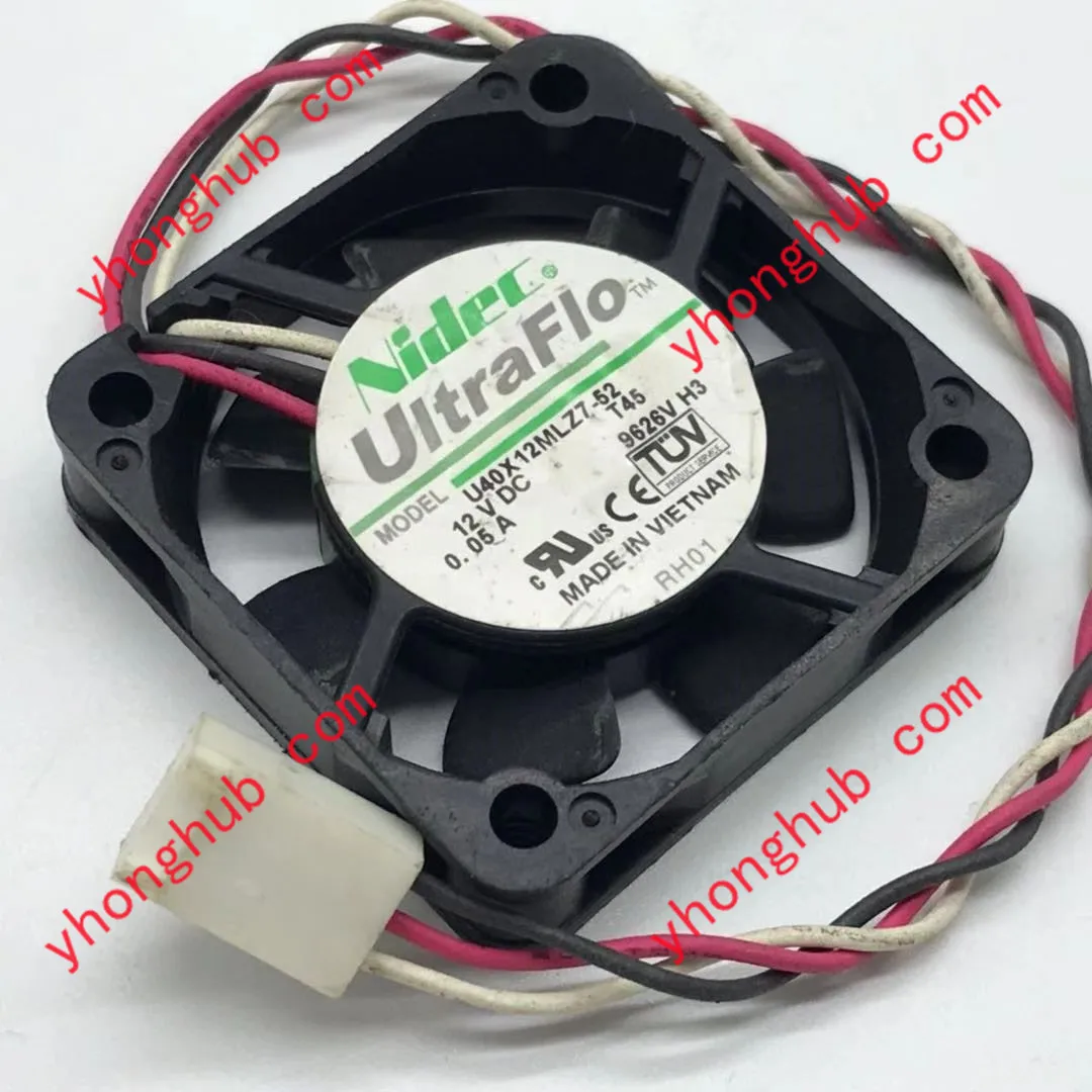 NIDEC U40X12MLZ7-52 T45 DC 12V 0.05A 40x40x10mm 3-Wire Server Cooling Fan | Компьютеры и офис
