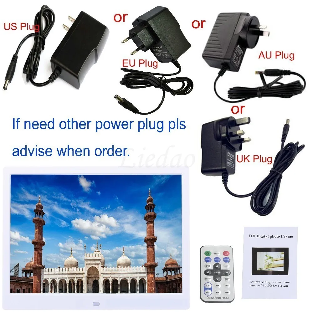 HD 13.3 Inch 1920 * 1080 / 16:9 IPS LED Widescreen Suspensibility Digital Photo Frame Support SD USB GOOD GIFT