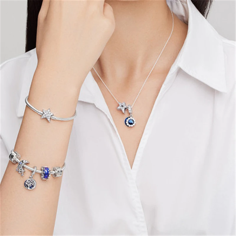 TOP SALE 925 Sterling SILVER Heart Snake Chain Fashion Bracelets For Women Fit Original Pandora Charm Beads Jewelry Gift