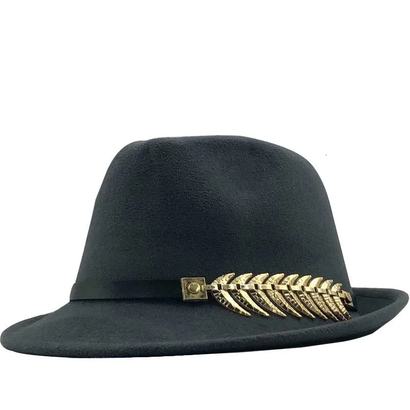 Простая шерстяная женская мужская фетровая шляпа для зимы и осени Элегантная Дамская Гангстерская фетровая шляпа Хомбург церковная джазовая шляпа 55-58 см регулируемая