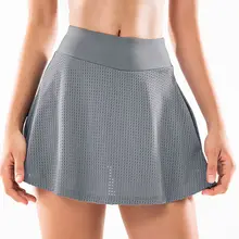 Женские юбки для бадминтона, шорты для фитнеса, йоги, высокая талия, сексуальные, удобные, эластичные, против воздействия, спортивные, теннисные юбки