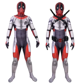 

Deadpool Quantum Suit Zentai Comic-Con Halloween Saints' All Cosplay Costume tights jumpsuit adults/children/kids