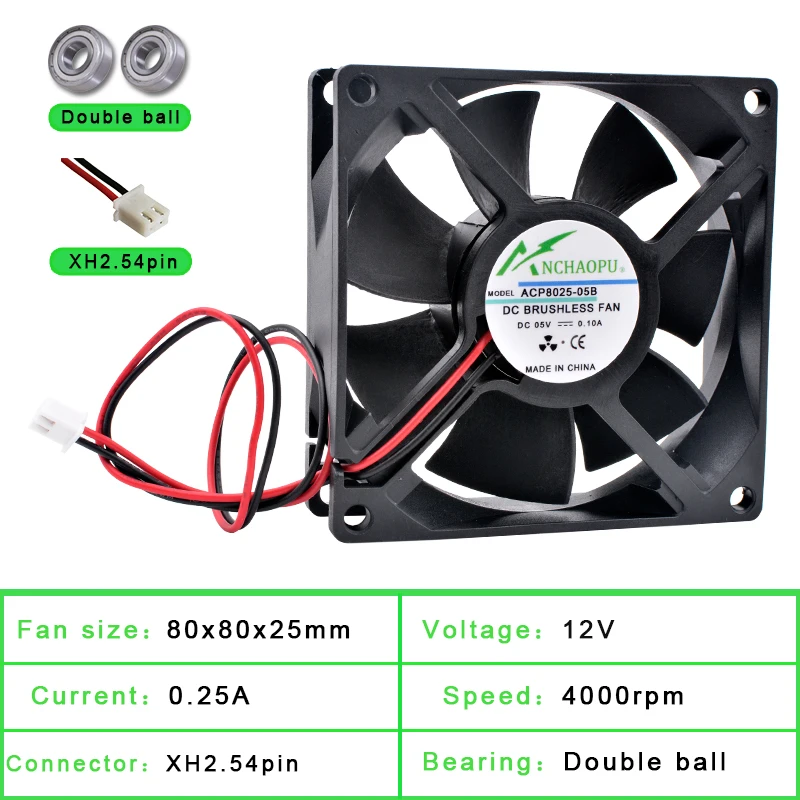ventilador de ventilador de refrigeração de pinos adequado para chassis inversor de