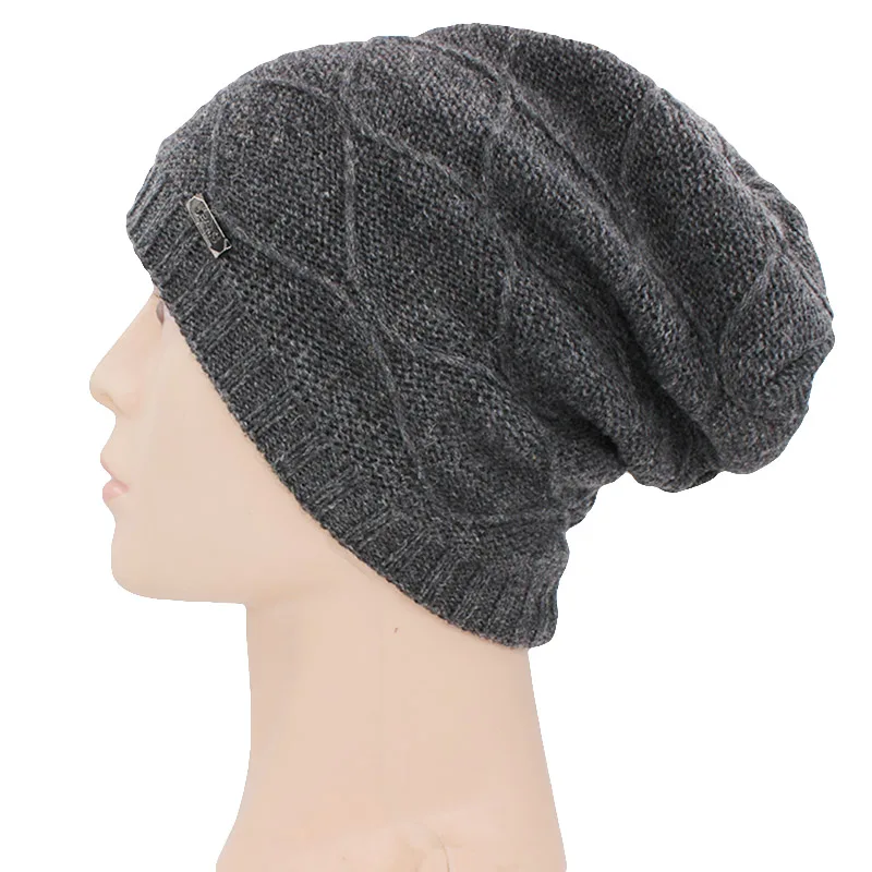 ALTOBEFUN Skullies Beanie, Мужская зимняя шапка, шапки из искусственного меха, теплая мешковатая вязаная шапка, шапки для взрослых, вязаная Толстая шапка для женщин, BHT137