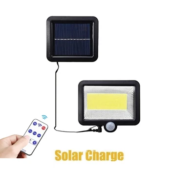 

100 LED solar light Power PIR Motion Sensor Wall Light Outdoor Waterproof Energy Saving Street Garden Security Lamp seperable 5M