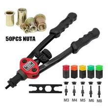 

M3-M8 Hand Rivet Nut Tool Kit TB-610 Hand Blind Riveter Threaded Rivet Nut Gun with Bullets Metal Pneumatic Tools for Home