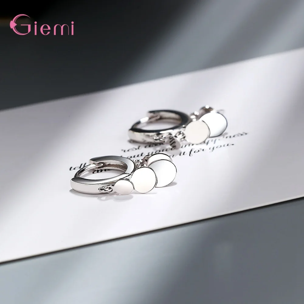 Simple Fashion 925 Sterling Silver Mini Small Round Circle Hoop Earrings for Women Girl Trendy Jewelry Gift Oorbellen Brincos