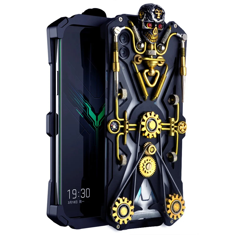 Роскошный бронированный металлический алюминиевый чехол для телефона Xiaomi Black Shark 2, чехол с механическим механизмом, чисто ручной работы, че... Роскошный бронированный металлический алюминиевый чехол для телефона Xiaomi Black Shark 2, чехол с механическим механизмом, чисто ручной работы, че...