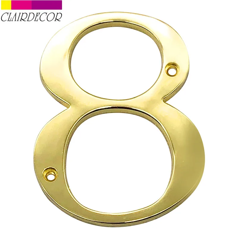 

4 in Sold Zinc Modern House Number Name Plate Hotel Home Door Number Outdoor Address Plaque Number for House Address Sign #8