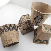 Бумажная масса материал белый эмбрион бумажная целлюлоза модель Детский цветной рисунок ручной работы цветочный горшок креативный Изобразительное искусство 10 юаней Diy10 i