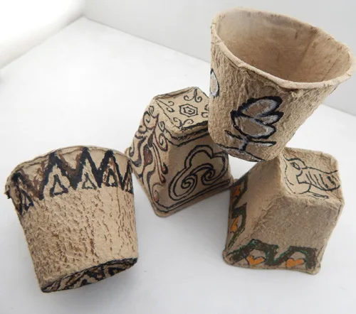 

Paper Pulp Material White Embryo Paper Pulp Model Children Coloured Drawing Handmade Flowerpot Creative Fine Art 10 Yuan Diy10 i