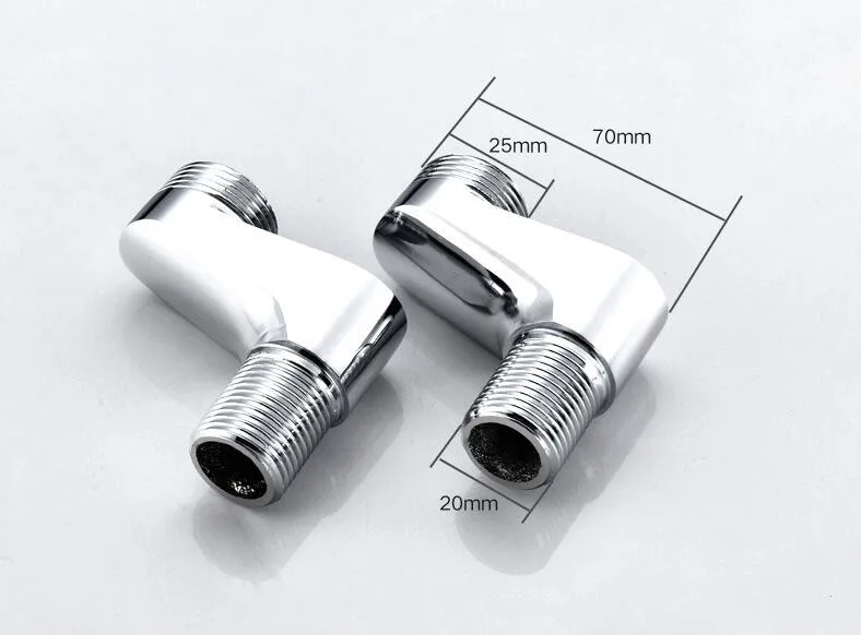 Lottin Copper Black or Chrome Bathroom Shower Faucet Install Parts Curangle Brass faucet accessories