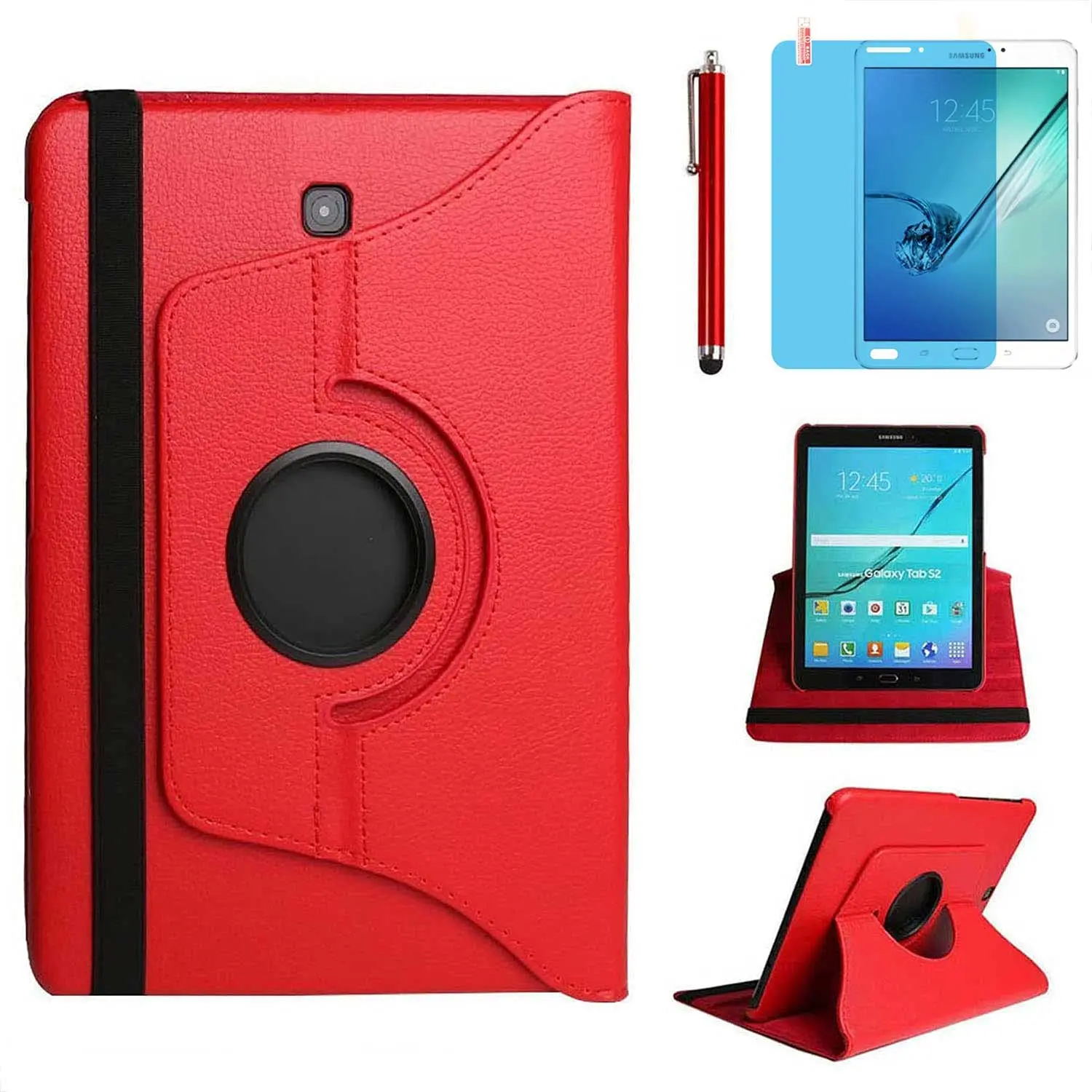 สำหรับ Samsung Galaxy Tab S2 8.0นิ้ว360องศาหมุน Pu หนังสมาร์ทป้องกัน