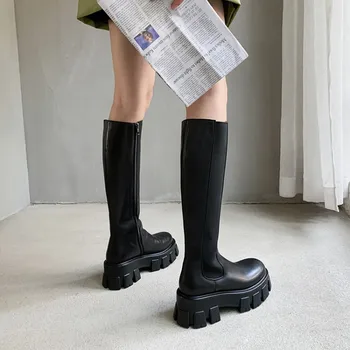 

ways large base of 2020 autumn winters Martin boots, leather boots wedge boots, high boots knight muffins female boots