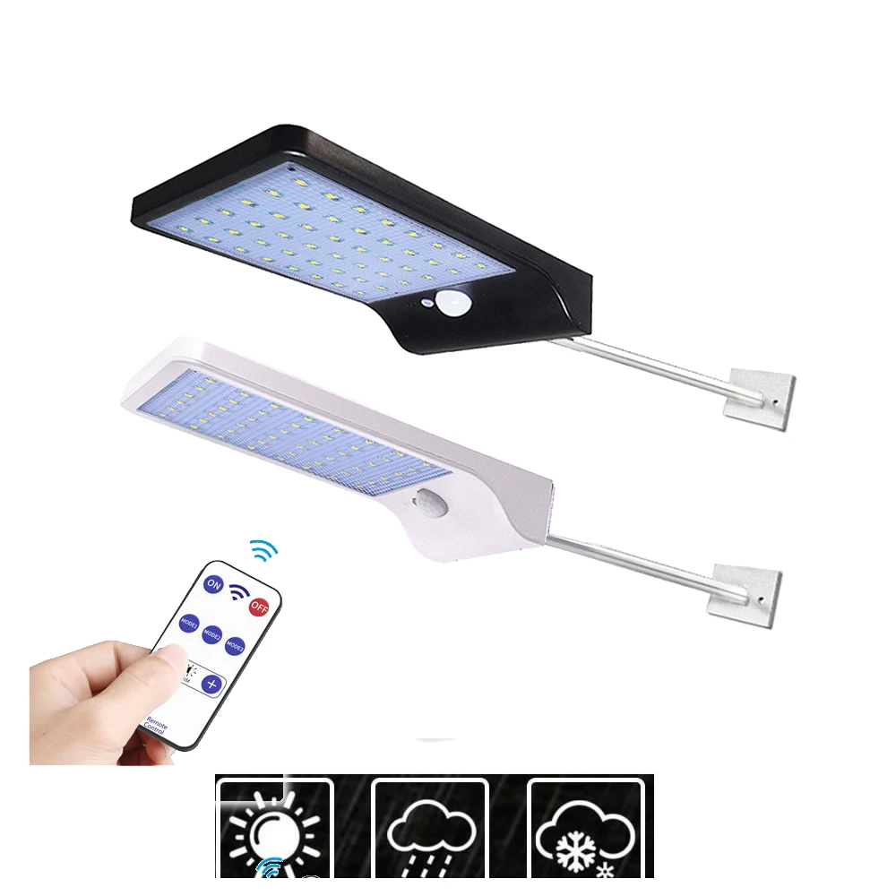

48 Degree Radar Sensor Led Solar Lamp Night Light Motion Detector Smart ON/OFF Energy Saving Outdoor Emergency Lighting remote