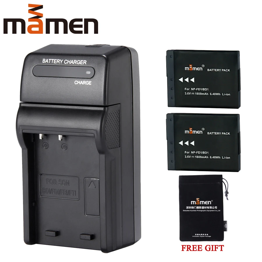 Mamen NP-BD1 NP BD1 FD1 цифровой Камера Батарея+ одностенных Зарядное устройство для sony T300 TX1 T900 T700 T500 T200 T77 T900 T90 T70 T2