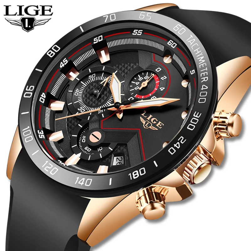 

2019 LIGE New Mens Watches Top Brand Luxury Sport Watch Waterproof Quartz Clock Male Army Military Wrist Watch Relogio Masculino