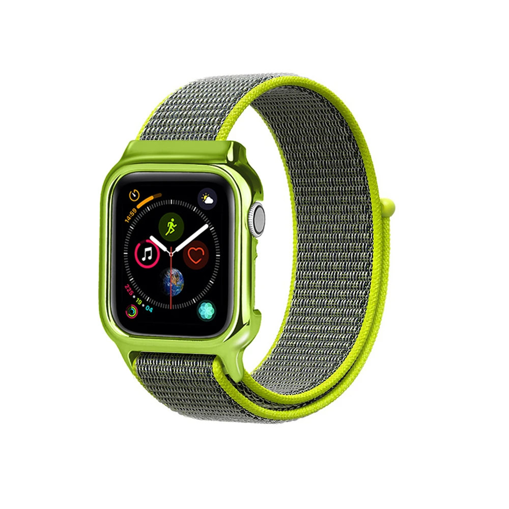 Спортивный чехол на липучке для Apple Watch band 44 мм 40 мм петля iwatch series 5 4 3 2 1 42 мм 38 мм браслет наручные Аксессуары для часов - Цвет ремешка: Flash