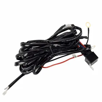 

Universal 12V 40A Car Fog Light Wiring Harness Kit Loom For HID Work Driving Light Bar With Fuse And Relay Switch