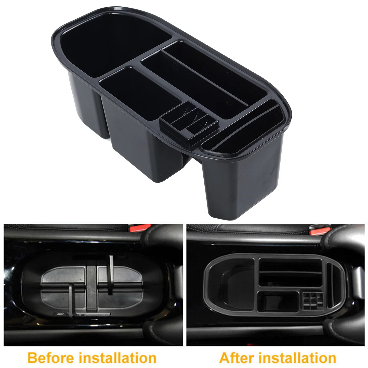 

Car Water Cup Holder Storage Box Container Tray Fits For Honda Vezel HR-V Black