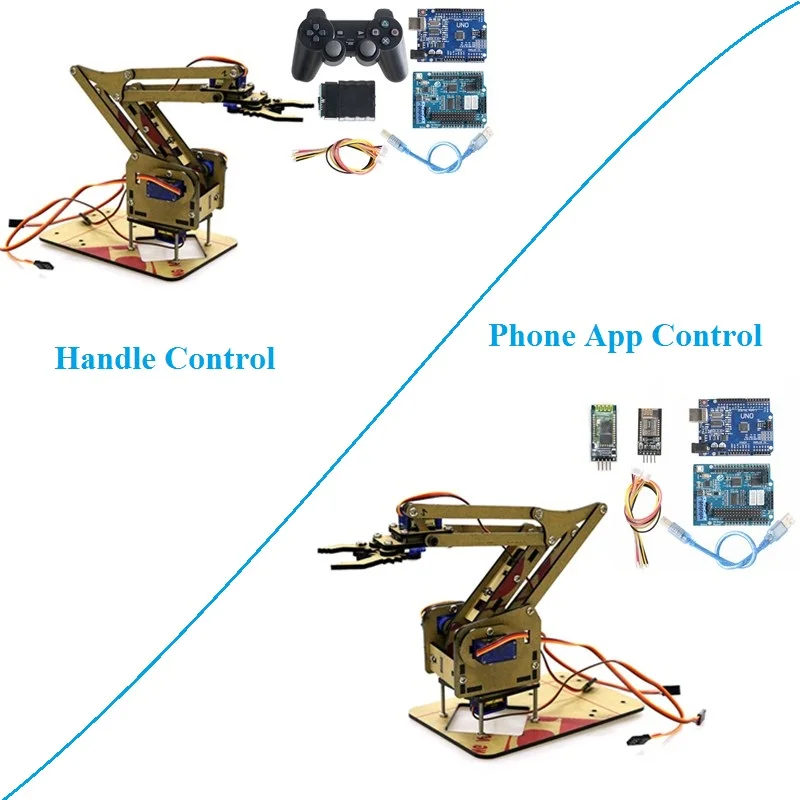 4自由度拼装亚克力机械臂8