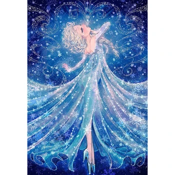 

Drill Diamond Painting Kits Cartoon Girl Special Shaped Part Embroidery 5D DIY for Household Living Room Wall Supplies
