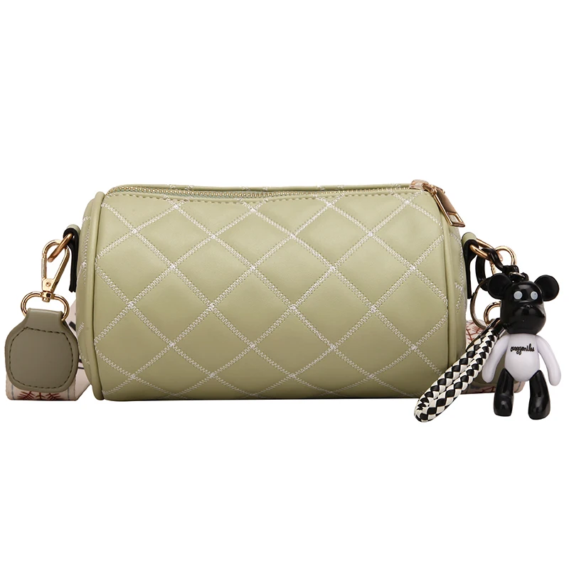 

2019 Summer New Multi-color Ladies Embroidered Line Bucket Bag Shoulder Diagonal Simple Simple Small Bag Travel Leisure Bag