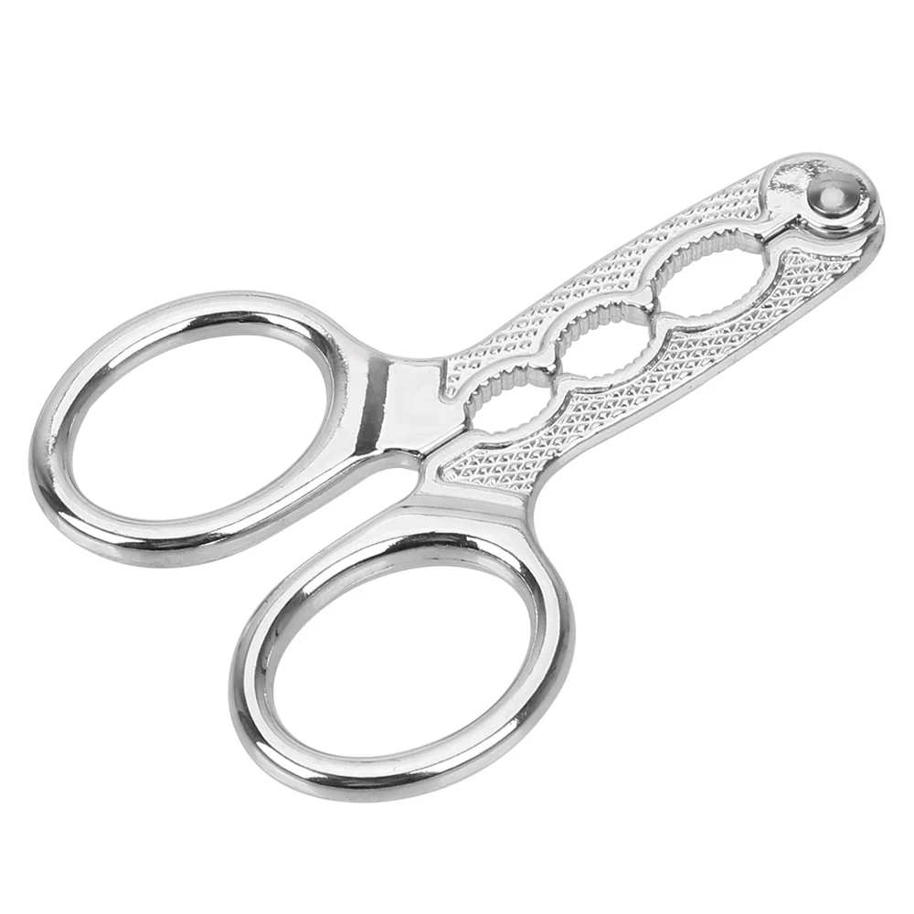 Stainless Steel Nutcracker Multi-Function Walnut Pine Sheller Opener Snack Chopsticks Play Games Finger Chopsticks Accessory