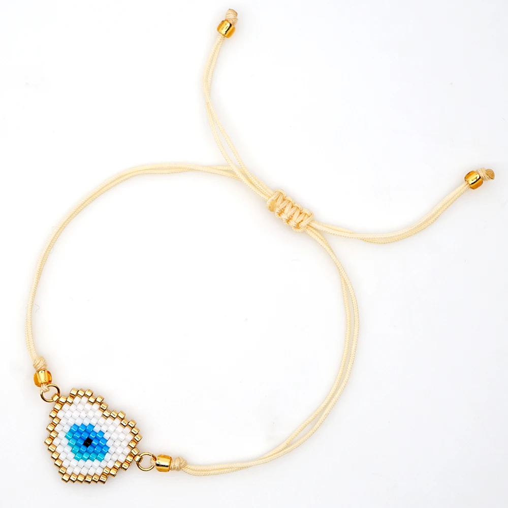 Go2boho Турецкий Дурной глаз браслеты MIYUKI браслет с сердечком ювелирные изделия любовь Pulseras женщин Delica бусы Bileklik ручной работы подарок