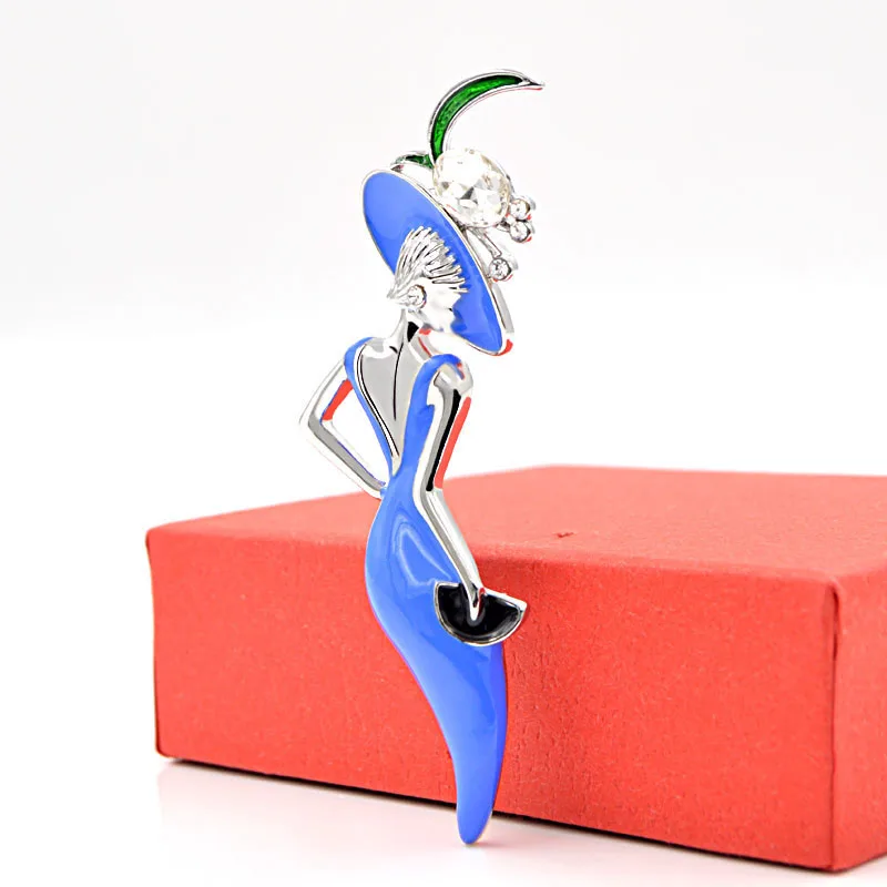 CINDY-XIANG-Wine-Red-Color-Sexy-Lady-Brooch-Enamel-Pins-Wear-Big-Hat-Party-Girl-Fashion (5)