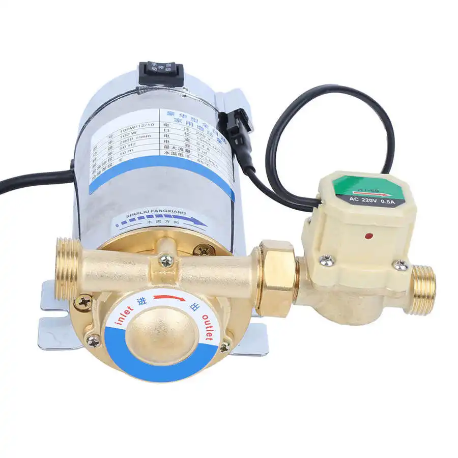 100W AC 220V Automatic Hot Water Pump With 1 Meter Power Cord 12L/Min Shower  Heater Pressure Circulation Pump Houshold - AliExpress