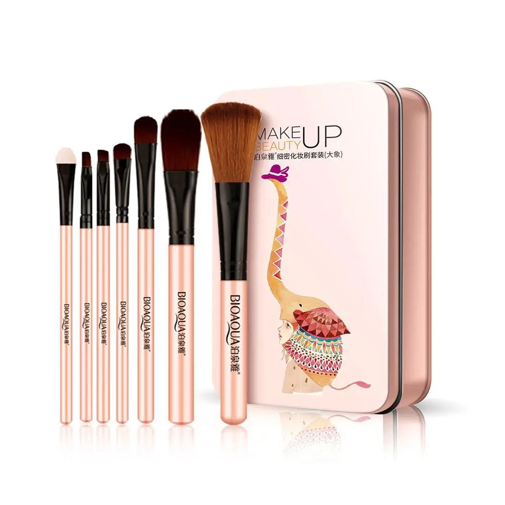 

MeterMall 7pcs/set Makeup Brushes Set Cosmetic Powder EyeShadow Foundation Blush Blending Beauty Make Up Brush Tools Maquiagem