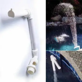 

Adjustable Swimming Pool Waterfall Fountain Kit Gardening Water Spray Tool Pool Accessories For 1.5'' Threaded Return Fitting